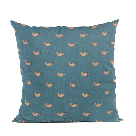 Plutus Brands Blue Plutus Beaded Motif Luxury Throw Pillow 20 in x 30in, Double Sided 20" x 30" Queen