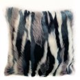 thumbnail image 1 of Plutus Blue, Black, White Fancy Animal Faux Fur Luxury Throw Pillow-Size:24" x 24", 1 of 3