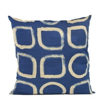 Plutus Brands Blue Block Dot Luxury Throw Pillow-Size:20" x 36"