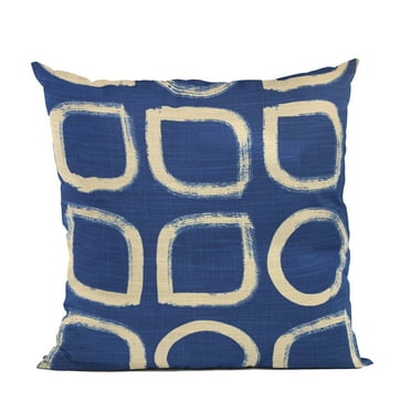 Plutus Brands Blue Block Dot Luxury Throw Pillow-Size:20" x 36"