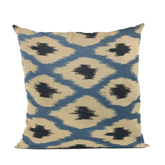 Plutus Brands Blue Plutus Color Stitched Dot Luxury Throw Pillow 22 in x 22in, Double Sided 22" x 22"
