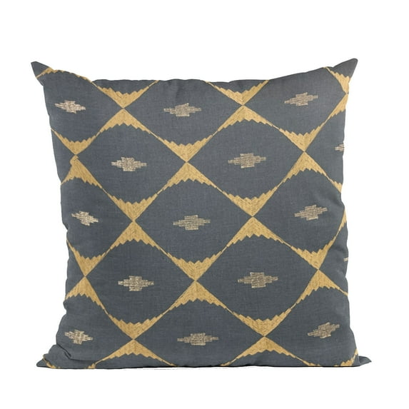 Plutus Brands Blue Plutus Cube Diamond Luxury Throw Pillow 20 in x 30in, Double Sided 20" x 30" Queen
