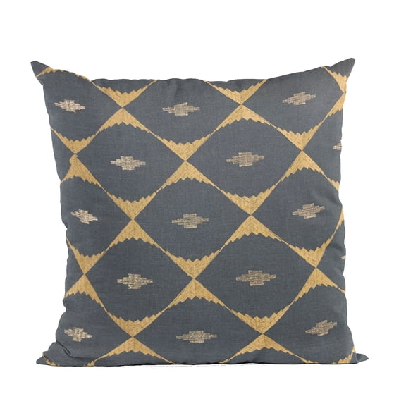 Plutus 18" x 18" Cube Diamond Luxury Throw Pillow in Blue
