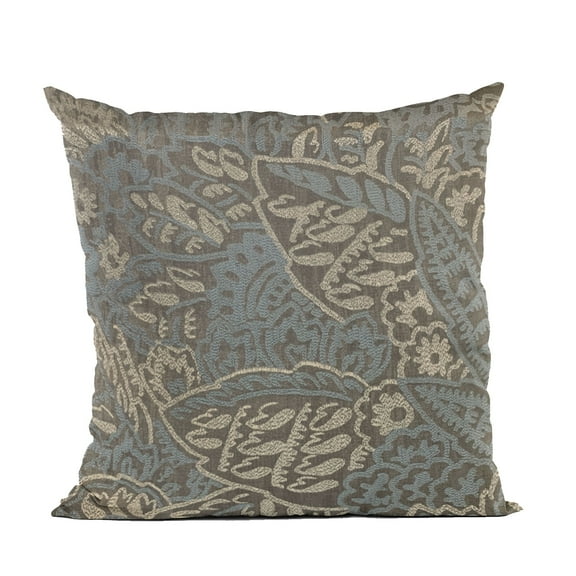 Plutus Brands Blue Plutus Festive Jacquard Luxury Throw Pillow 24 in x 24in, Double Sided 24" x 24"