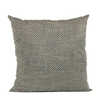 Plutus Brands Blue Hidden Maze Plaid Luxury Throw Pillow-Size:20" x 30"