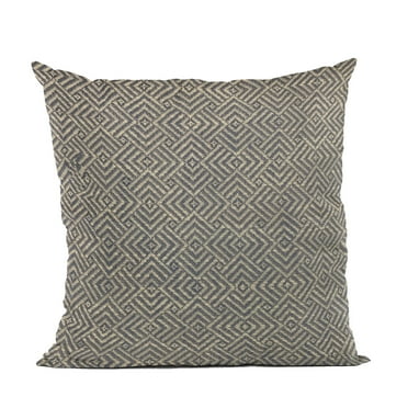 Plutus Brands Blue Hidden Maze Plaid Luxury Throw Pillow-Size:20" x 30"