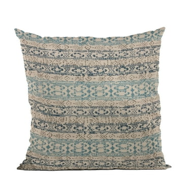 Plutus Brands Blue Mayan Stripe Luxury Throw Pillow-Size:20" x 36"