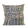 thumbnail image 1 of Plutus Brands Blue Plutus Pyramids Border Luxury Throw Pillow 20 in x 36in, Double Sided 20" x 36" King, 1 of 2
