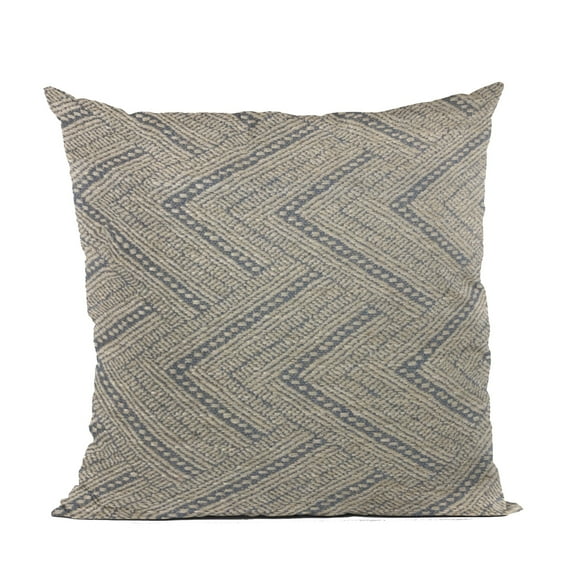 Plutus Brands Blue Plutus Triangle Chevron Luxury Throw Pillow 20 in x 20in, Double Sided 20" x 20"
