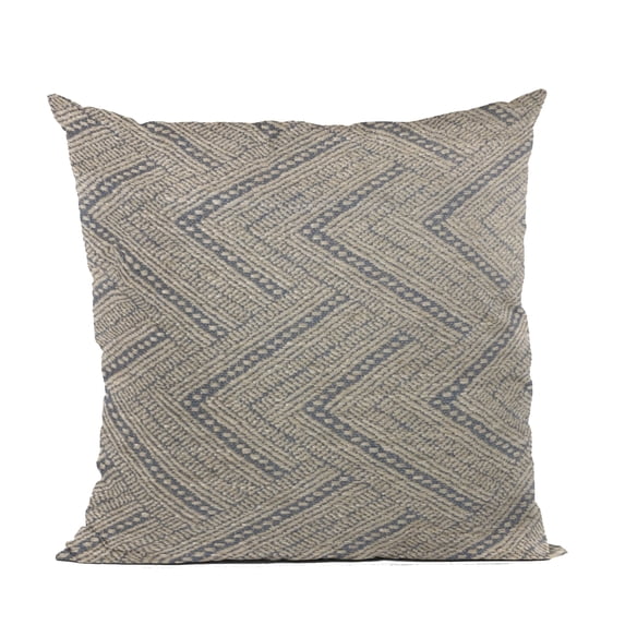 Plutus Brands Blue Plutus Triangle Chevron Luxury Throw Pillow 20 in x 30in, Double Sided 20" x 30" Queen