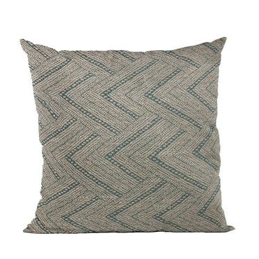 Plutus Brands Blue Triangles Abstract Luxury Throw Pillow-Size:20" x 26"