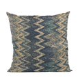 thumbnail image 1 of Plutus Brands Blue Plutus Wave Chevron Luxury Throw Pillow 26 in x 26in, Double Sided 26" x 26", 1 of 9