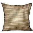 thumbnail image 1 of Plutus Tawny Edge Brown Stripes Luxury Outdoor/Indoor Throw Pillow Double sided 12" x 20", 1 of 2