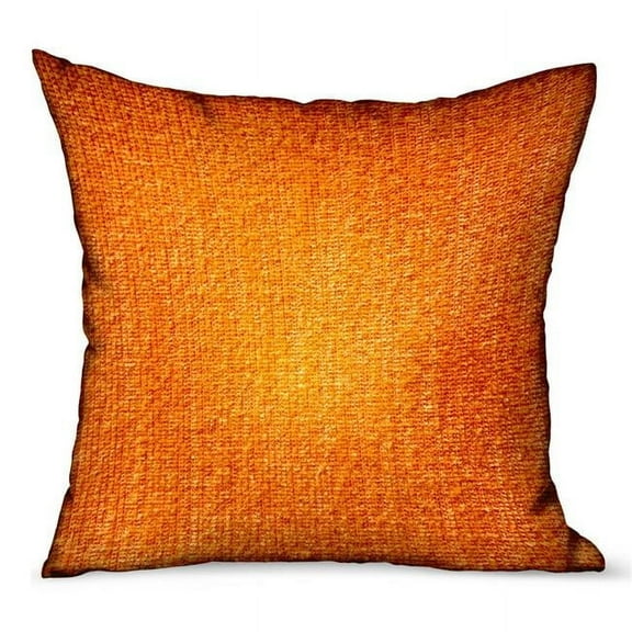 Plutus Brands  20 x 20 in. Bittersweet Ember Orange Solid Luxury Outdoor & Indoor Throw Pillow