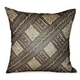 thumbnail image 1 of Plutus Brands  20 x 20 in. Pewter Lattice Charcoal Geometric Luxury Outdoor & Indoor Throw Pillow, 1 of 1