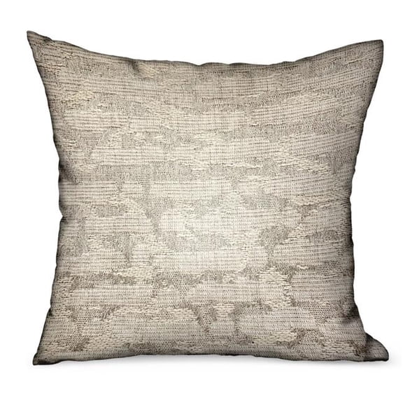 Plutus Brands  20 x 20 in. Silvered Rivulet Silver Solid Luxury Outdoor & Indoor Throw Pillow
