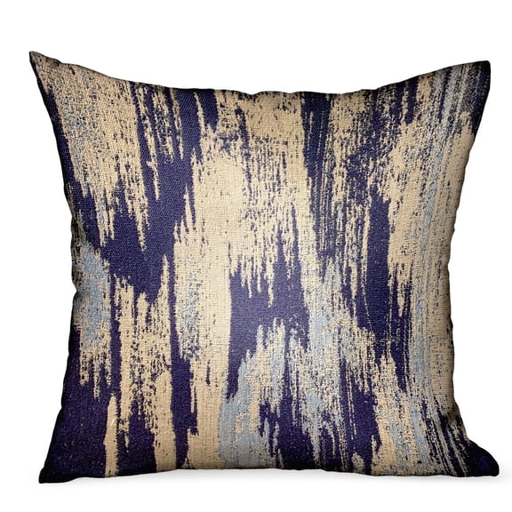 Plutus Ocean Avalanche Blue Ikat Luxury Outdoor/Indoor Throw Pillow Double sided 22" x 22"