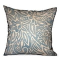 thumbnail image 1 of Plutus Serene Oasis Blue, Cream Floral Luxury Outdoor/Indoor Throw Pillow Double sided 22" x 22", 1 of 2