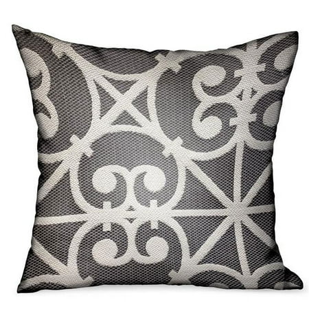 Plutus Brands 24 x 24 in. Abalone Truffle Gray Chevron Luxury Outdoor & Indoor Throw Pillow