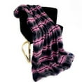 thumbnail image 1 of Plutus Brands Plutus Fuchsia Black Fluffy Fields Faux Fur Luxury Throw Blanket, Throw 60W x 84L, 1 of 3