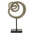 thumbnail image 1 of Plutus Brands Abstract Decor W/marble Base in Silver Metal, 1 of 1