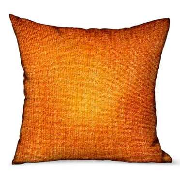Plutus Brands Bittersweet Ember Orange Solid Luxury Outdoor/Indoor Throw Pillow
