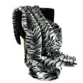 thumbnail image 1 of Plutus Black and White Zebra Faux Fur Luxury Throw Blanket, 1 of 2