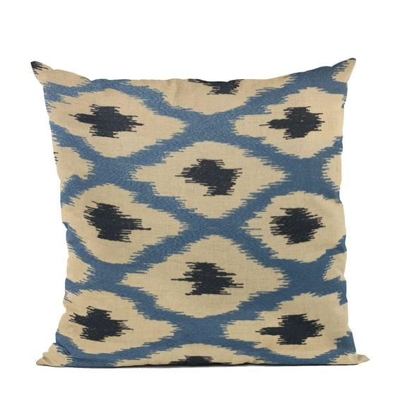 Plutus Brands Blue Plutus Color Stitched Dot Luxury Throw Pillow 12 in x 20in, Double Sided 12" x 20"