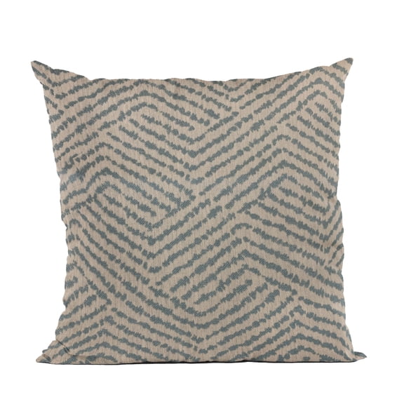 Plutus 18" x 18" Maze Chevron Luxury Throw Pillow in Blue