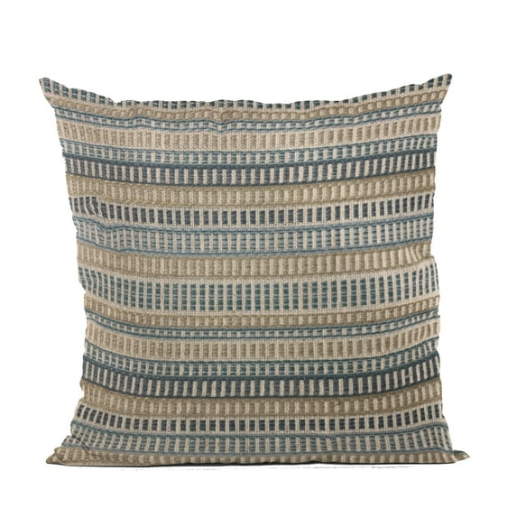 Plutus Blue Strings Stripe Luxury Throw Pillow