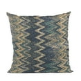 thumbnail image 1 of Plutus Brands Blue Plutus Wave Chevron Luxury Throw Pillow 18 in x 18in, Double Sided 18" x 18", 1 of 2