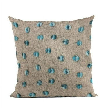 Plutus Brands  Blue Wool Dot Luxury Throw Pillow - 16 x 16 in.