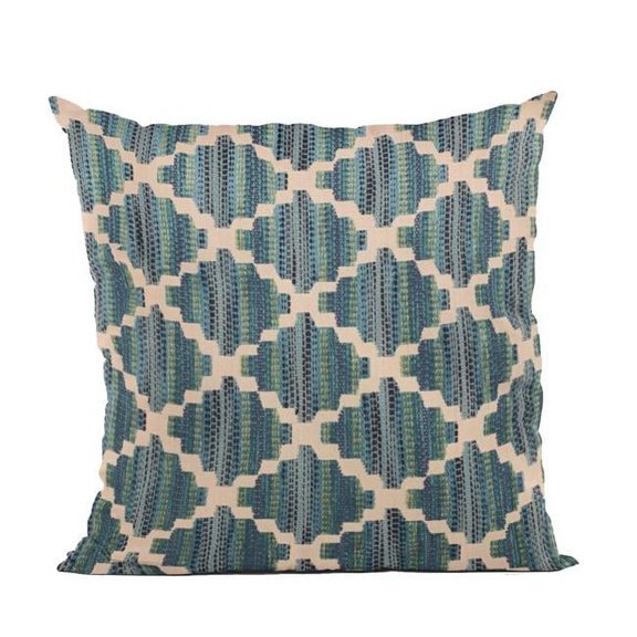 Plutus Brands  Blue Zig Zag Cut Diamond Luxury Throw Pillow - 24 x 24 in.