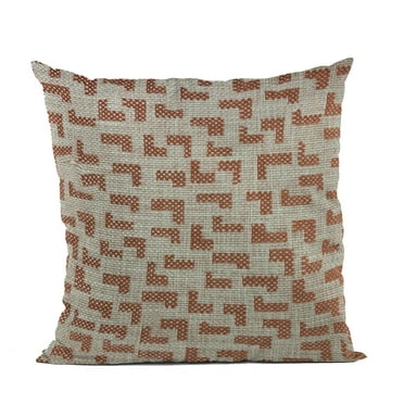 Plutus Brands Brown, Beige Angles Abstract Luxury Throw Pillow-Size:16" x 16"