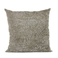 thumbnail image 1 of Plutus 20" x 20" Natural Leaf Jacquard Luxury Throw Pillow in Brown, 1 of 2