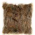 thumbnail image 1 of Plutus Brands Brown and Grey Plutus Porcupine Animal Faux Fur Luxury Throw Pillow 16 in x 16in, Double Sided 16" x 16", 1 of 2