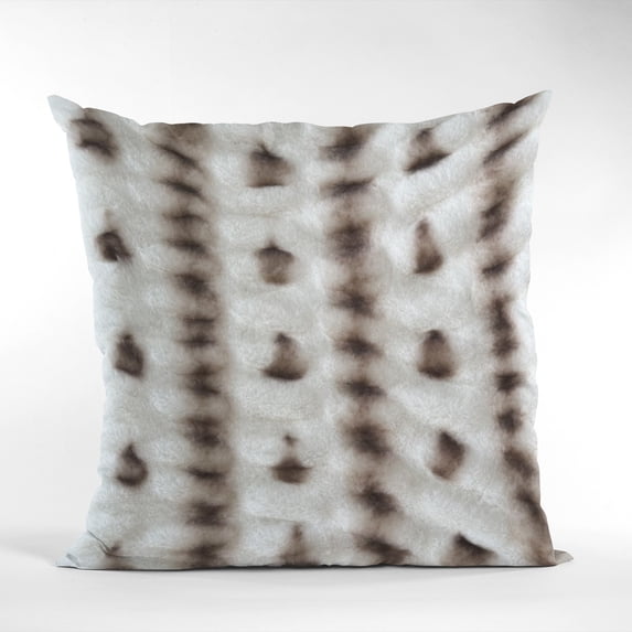 Plutus Brands Creamy Fluffy Bunni Animal Faux Fur Luxury Throw Pillow