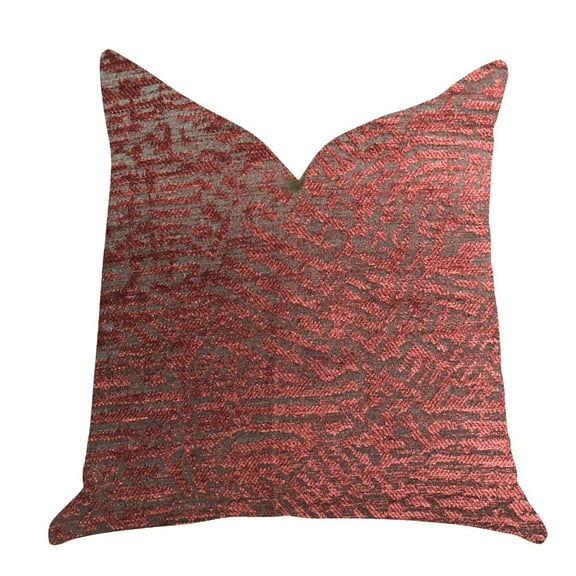 Plutus Brands Crushed Wine Luxury Throw Pillow in Dark Red