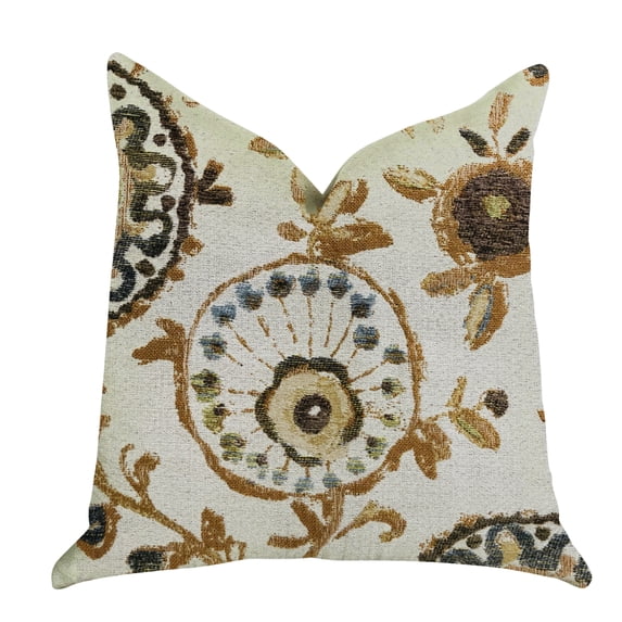 Plutus Brands Daliani Floral Luxury Decorative Throw Pillow Double Sided 16" x 16"
