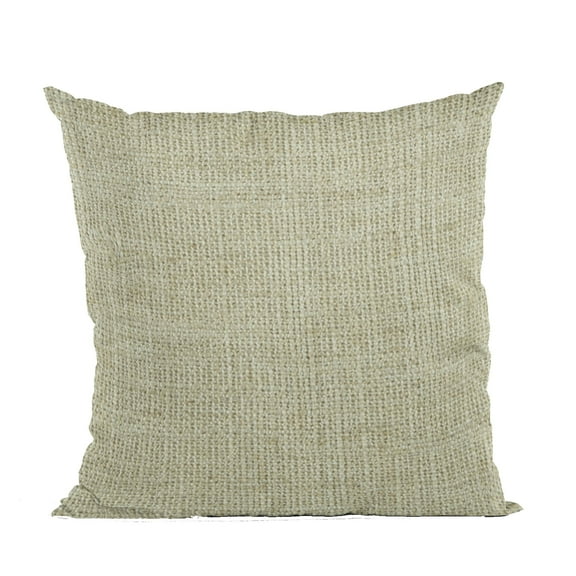 Plutus Flax Wall Textured Solid, With Open Weave. Luxury Throw Pillow - Double sided 12" x 20"