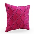 thumbnail image 1 of Plutus Fuchsia Purple Diamond Animal Faux Fur Luxury Throw Pillow - Double sided 26" x 26", 1 of 5