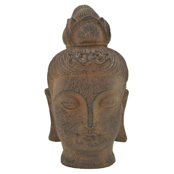 Plutus Modern Garden Buddha Head in Brown