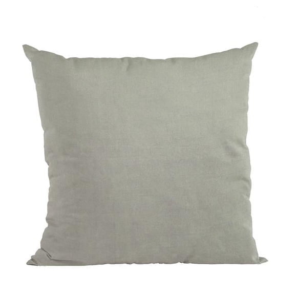 Plutus Brands Grey Solid Shiny Velvet Luxury Throw Pillow - 20 x 30 in. Queen Size