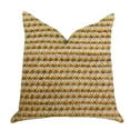 thumbnail image 1 of Plutus Brands Hamilton Braid Brown Tones Luxury Throw Pillow Double Sided 20" x 20", 1 of 3