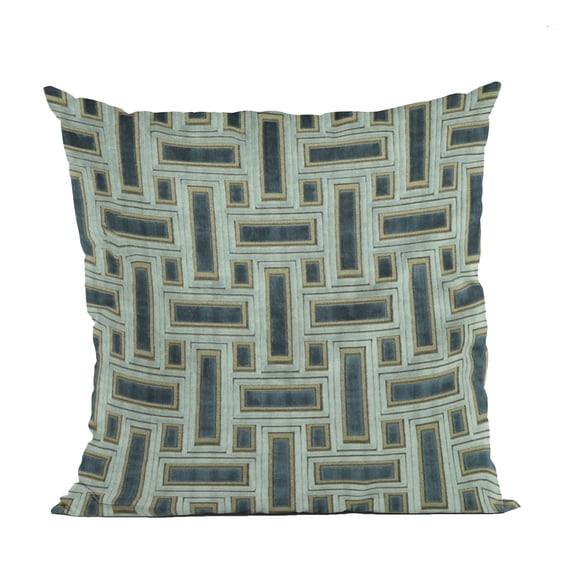 Plutus Hazy Stony Cut Velvet, Some Sparkle To It Luxury Throw Pillow - Double sided 20" x 20"