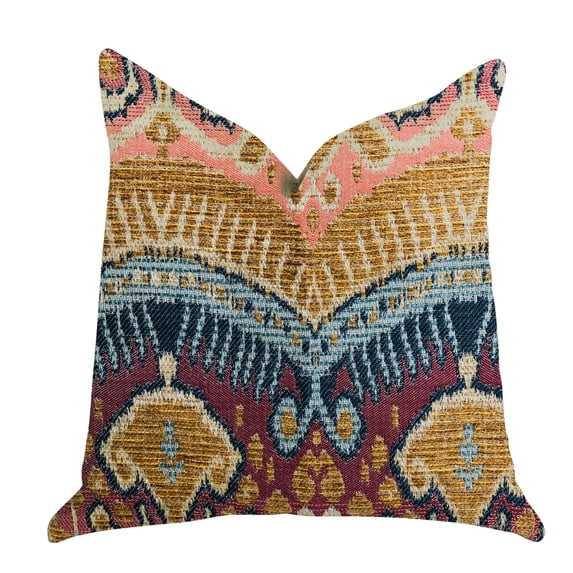 Plutus Brands Ikat Anika Luxury Decorative Throw Pillow Double Sided 26" x 26"