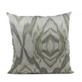 thumbnail image 1 of Plutus Ikat Dream Gray, Citrine Handmade Luxury Pillow - Double sided 20" x 36" King, 1 of 5