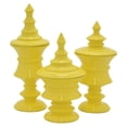 thumbnail image 1 of Plutus 3 Piece Modern Jar with Lid Set in Yellow, 1 of 1
