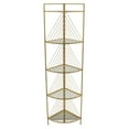 thumbnail image 1 of Plutus 5 Tier Modern Metal Mirrored Plant Stand in Gold, 1 of 1