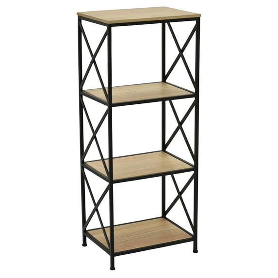 Plutus Brands Metal/wood Plant Stand in Brown Metal